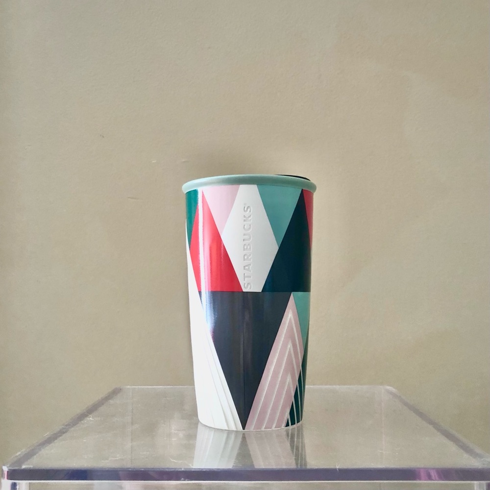 Starbucks colourblock double walled ceramic travel mug